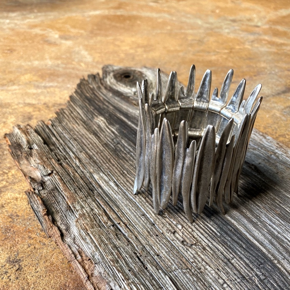 Solid Silver Spike Bracelet - image 2